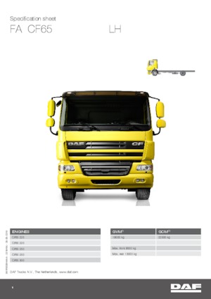 Merevvázak DAF CF 65.220 FA LH