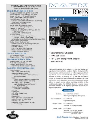 Merevvázak Mack RD690S CA49 EM7-300 E-TECH 6x4