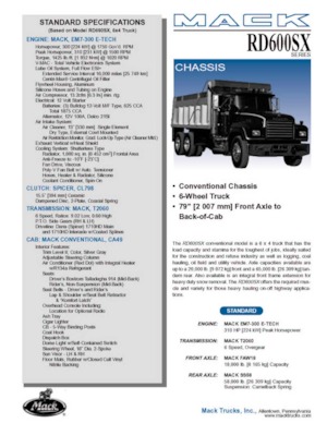 Merevvázak Mack RD690SX CA49 EM7-300 E-TECH 6x4