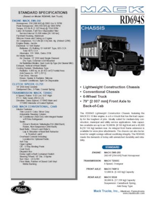 Merevvázak Mack RD694S CA49 EM5-250 6x4