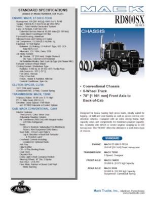 Merevvázak Mack RD890SX CA49 E7-350 E-TECH 6x4