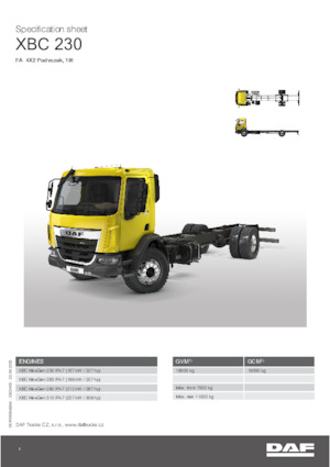 Merevvázak DAF XBC 260 FA 19t