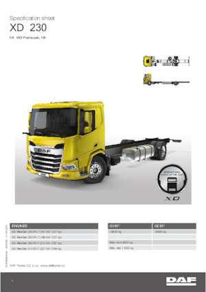 Merevvázak DAF XD 290 FA 19t