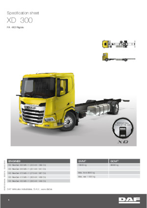 Merevvázak DAF XD 340 FA