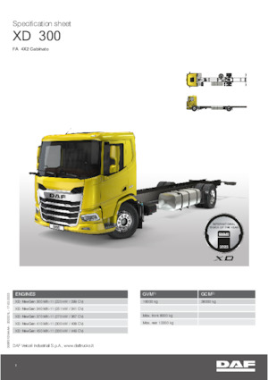 Merevvázak DAF XD 340 FA