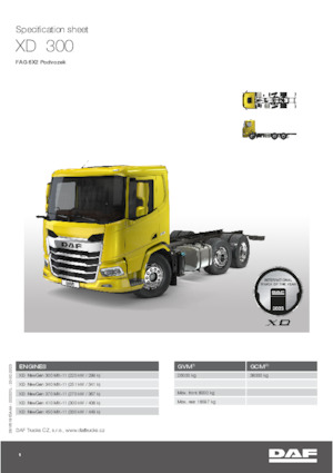 Merevvázak DAF XD 300 FAG