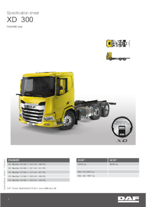 Merevvázak DAF XD 300 FAG