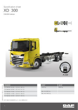 Merevvázak DAF XD 300 FAN