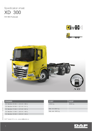 Merevvázak DAF XD 300 FAT