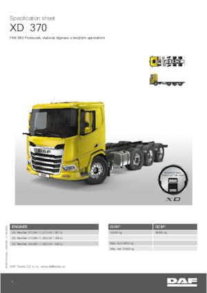 Merevvázak DAF XD 370 FAK