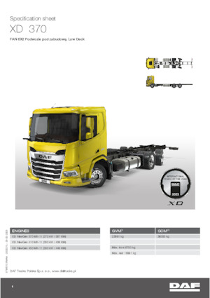 Merevvázak DAF XD 450 FAN Low Deck