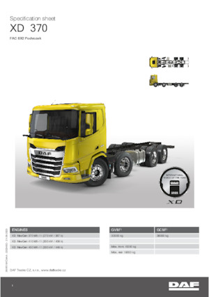 Merevvázak DAF XD 410 FAC