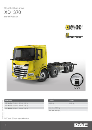 Merevvázak DAF XD 450 FAD