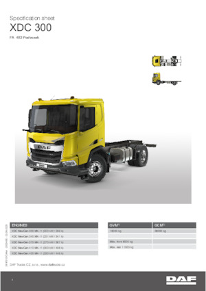 Merevvázak DAF XDC 450 FA