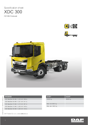 Merevvázak DAF XDC 370 FAT