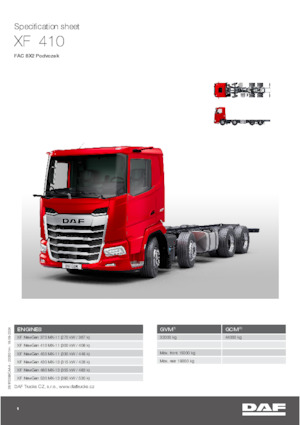 Merevvázak DAF XF 480 FAC