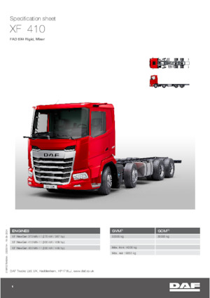 Merevvázak DAF XF 410 FAD Mixer