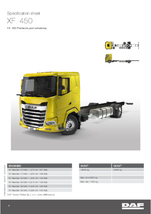 Merevvázak DAF XF 480 FA