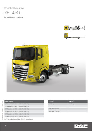 Merevvázak DAF XF 430 FA Low Deck