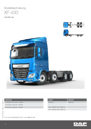 Merevvázak DAF XF 430 FAD