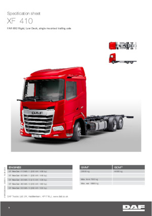 Merevvázak DAF XF 370 FAR Low Deck