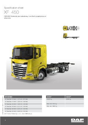 Merevvázak DAF XF 480 FAR Low Deck