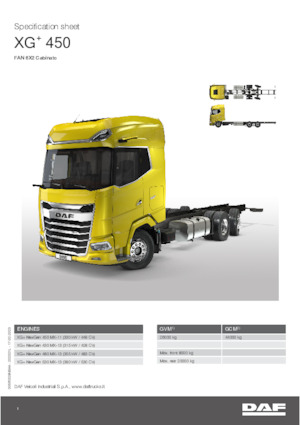 Merevvázak DAF XG+ 530 FAN