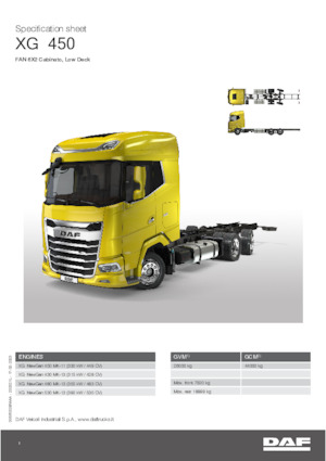 Merevvázak DAF XG 430 FAN Low Deck
