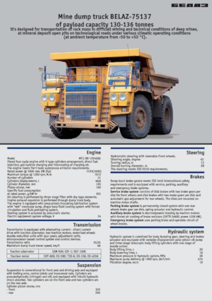 Merevvázas dömperek Belaz 75137