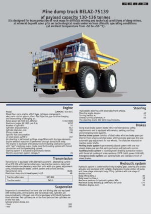 Merevvázas dömperek Belaz 75139