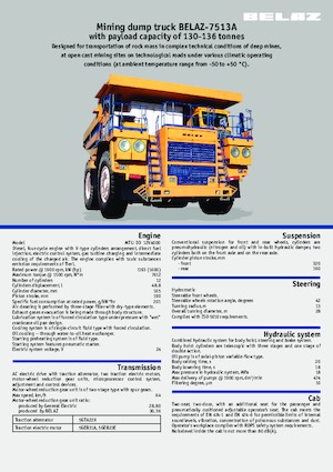 Merevvázas dömperek Belaz 7513A