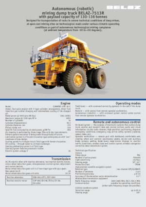Merevvázas dömperek Belaz 7513R