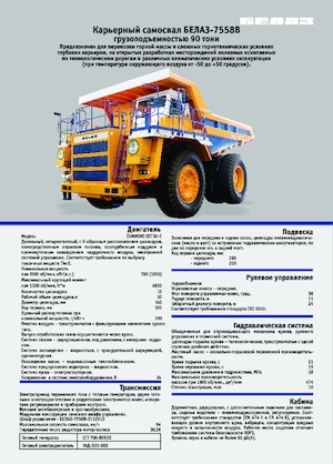 Merevvázas dömperek Belaz 7558B