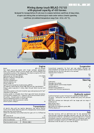 Merevvázas dömperek Belaz 75710