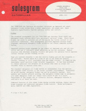 Merevvázas dömperek Caterpillar 769B