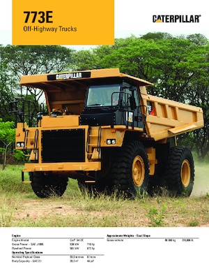 Merevvázas dömperek Caterpillar 773E