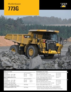 Merevvázas dömperek Caterpillar 773G