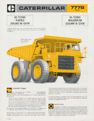 Merevvázas dömperek Caterpillar 777B