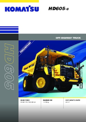 Merevvázas dömperek Komatsu HD605-8E0