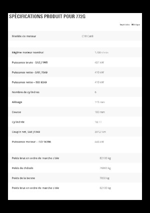 Merevvázas dömperek Caterpillar 772G
