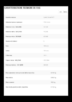 Merevvázas dömperek Caterpillar 772G