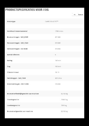 Merevvázas dömperek Caterpillar 772G