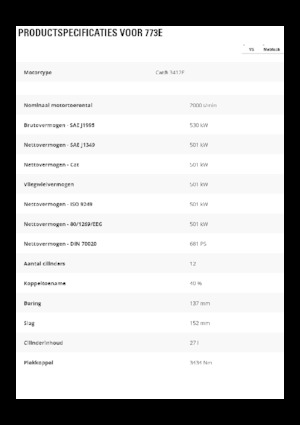 Merevvázas dömperek Caterpillar 773E