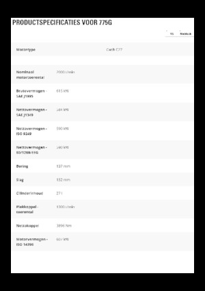Merevvázas dömperek Caterpillar 775G