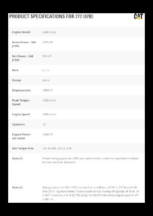 Merevvázas dömperek Caterpillar 777 (07B)