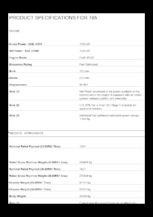 Merevvázas dömperek Caterpillar 785