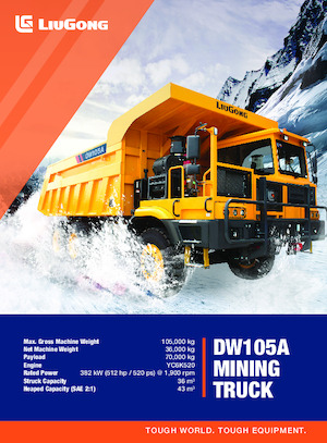 Merevvázas dömperek Liugong DW105A