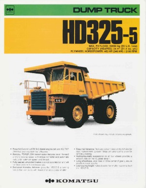 Merevvázas dömperek Komatsu HD325-5