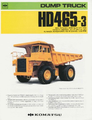 Merevvázas dömperek Komatsu HD465-3