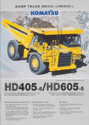 Merevvázas dömperek Komatsu HD405-6